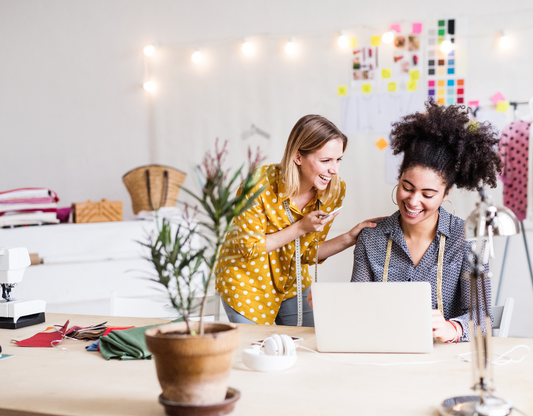 Two women in a creative space