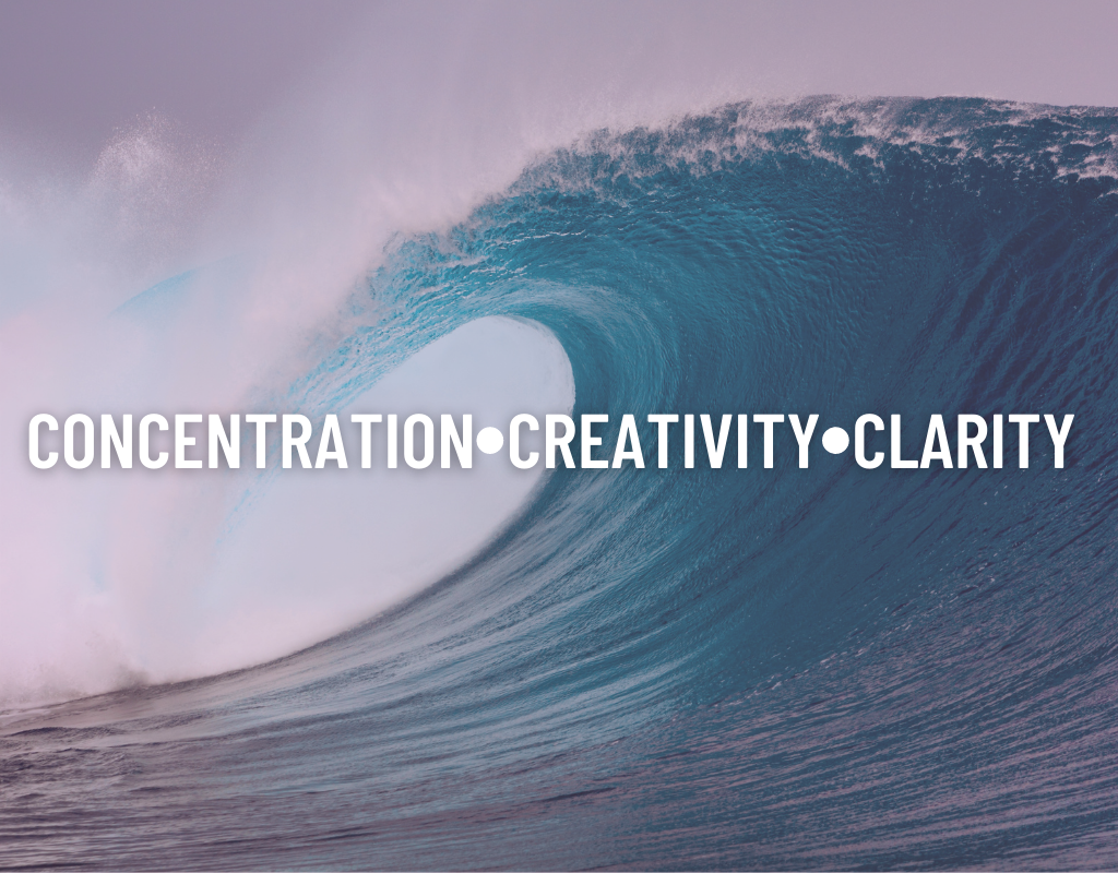 wave- concentration, creativity. clarity 